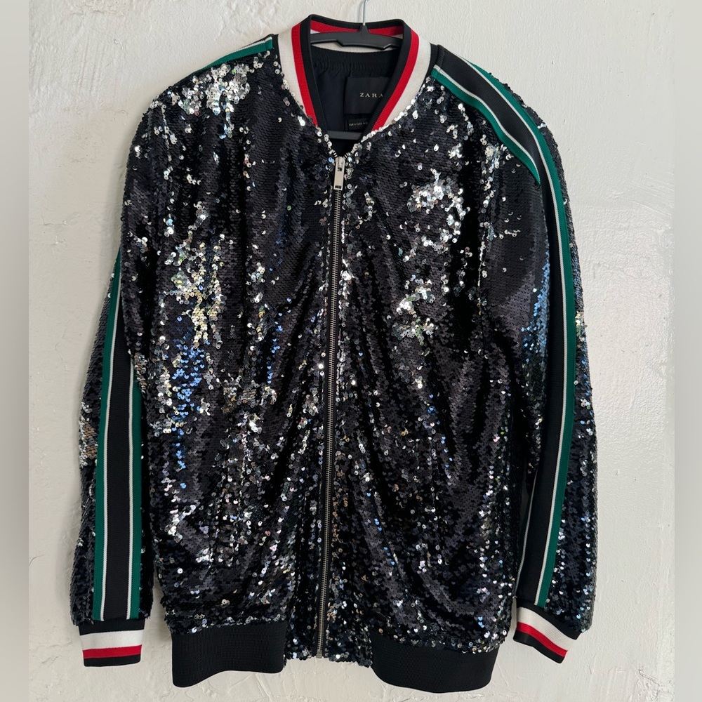 Sequined Varsity Jacket